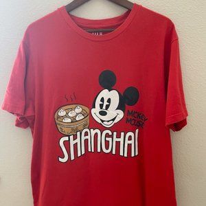 Mickey mouse red shanghai graphic t-shirt